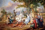 Charles-Amedee-Philippe van Loo Sultana Served by her Eunuchs painting